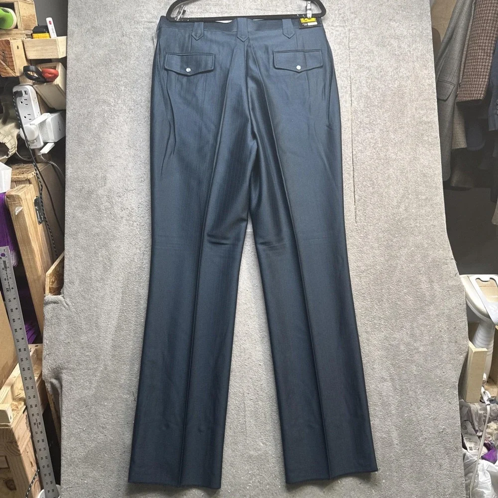 Western Chalino Sanchez Style Blue Suit 70s Rockabilly Jacket Pants Mens 44/36
